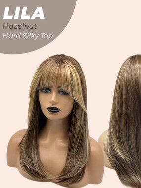 JB Extension Lila Hazelnut 20" Synthetic Wolf Cut Wig with Bangs NWT!